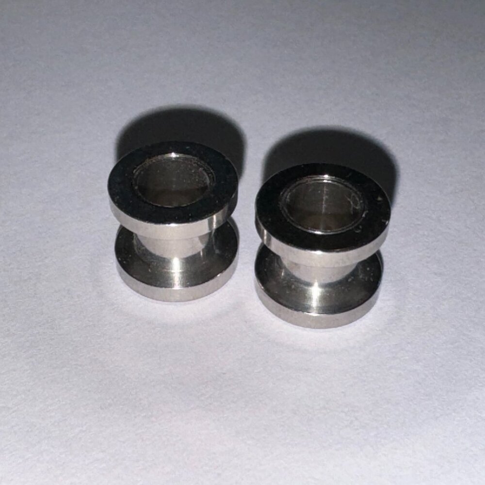 0 Gauge Surgical Steel Plugs